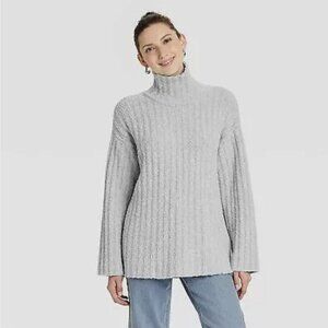 NWT - Universal Thread Cozy Turtleneck Sweater - Gray - Large